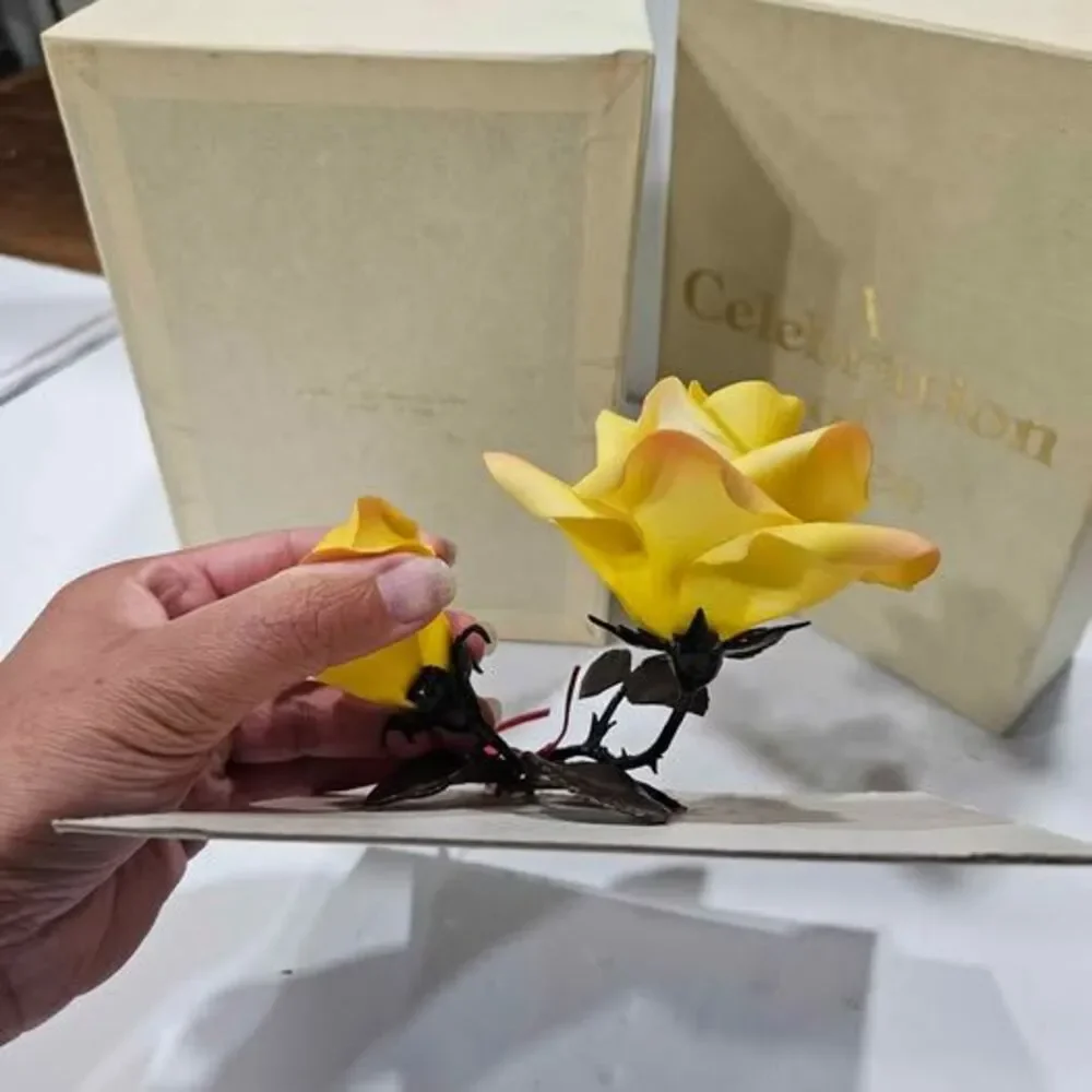 A Celebration of Roses Yellow Rose Figurine with Box